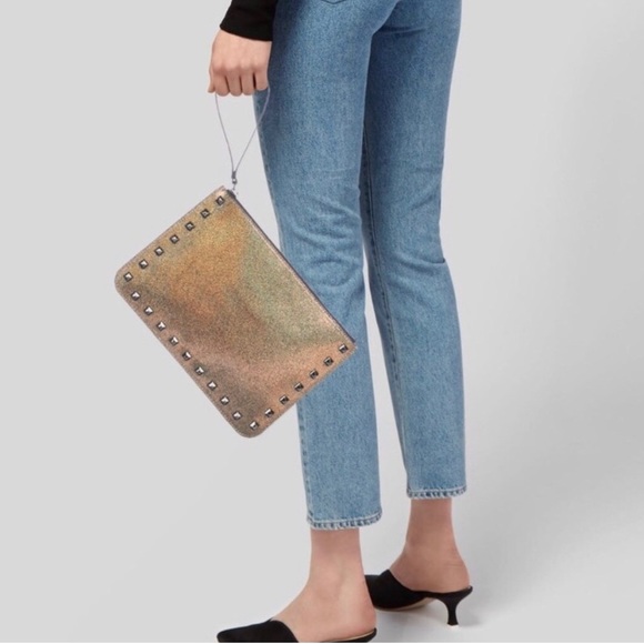 NWOT Rebecca Minkoff Gold Glitter Holographic Bag - Picture 13 of 13